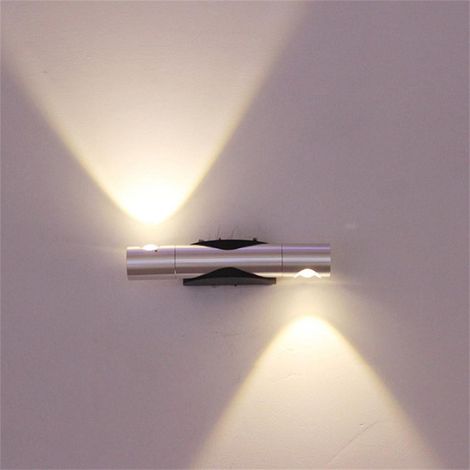 Applique Murale LED - Rotation 360° - Alimentation Secteur 90-260 V - 6 W - Aluminium Brossé - Pour Couloir Salon Chambre - 1 Pièce (1/3)