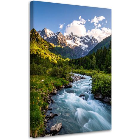 Stampe su Tela, Paesaggio montano torrente natura, 20x30 (1/5)