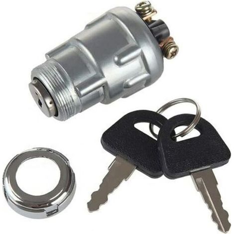 Interruttore di avviamento 12V 10A – 3 posizioni con terminali in lega di zinco – Compatibile con veicoli 150-500 cc – Per moto, trattore, quad (1/5)