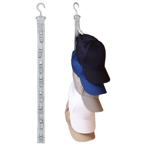 Clips, Support Casquette avec 8 Clip, Rangement Casquette Crochet pivotant à 360°, Porte Casquette Mural,Cap Aufbewahrung pour Casquettes de Baseball Chapeaux Fedora Bérets(Gris,1 Pièce) (1/5)