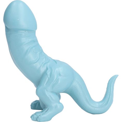 Ornement Dinosaure Réaliste en Résine, Décoration d'Intérieur Moderne pour Salon ou Chambre, Couleur Bleu Clair (1/5)