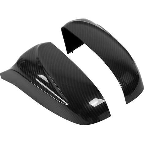 2 Pièces Coques Rétroviseurs Extérieurs Protection Style Fibre de Carbone pour BMW X5 E70 2007-2013, Garnitures Imperméables Remplacement (1/5)