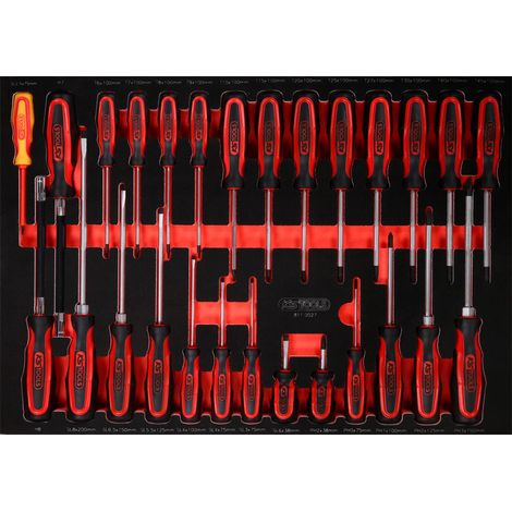 Jeu de tournevis dans insert en mousse, 27 pcs KS Tools (1/3)