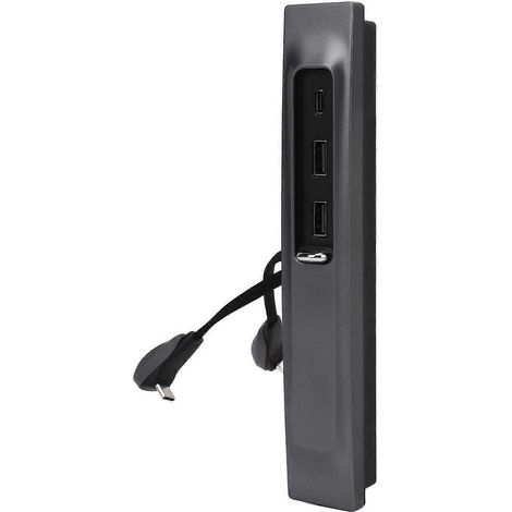 Hub USB LED pour voiture avec 2 ports USB et 1 port Type-C, adaptateur de station d'accueil multiport pour la console centrale (remplacement pour véhicules automobiles)