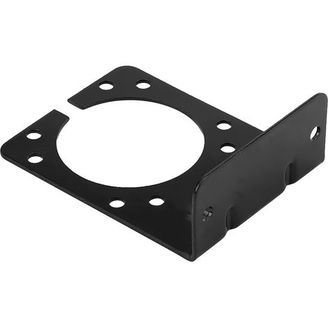 Support de montage en métal noir pour prise de connecteur de remorque 7 broches, attelage caravane (1/5)