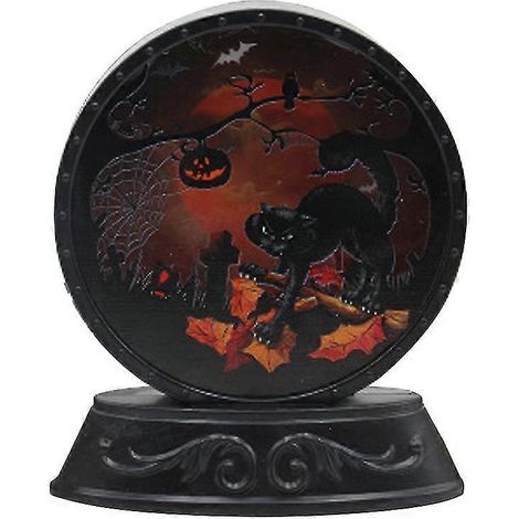 Lámpara de noche decorativa LED de Halloween para escritorio o dormitorio (gato) (1/3)