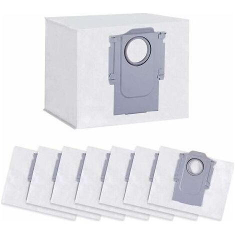FENOPLASTICAPack de 8 sacs à poussière pour Roborock S7 MaxV Ultra / S7 Pro Ultra / Q7+ / Q7 Max+ / Q5+ station d'aspiration pour aspirateur, sac de rechange jetable grande capacité 3L ensemble d'acce (1/4)