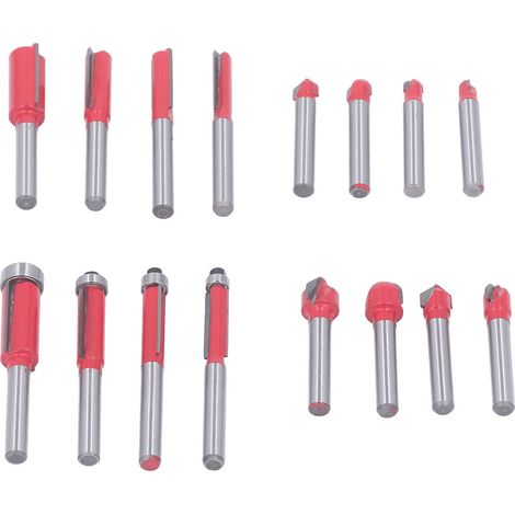 Kit de 16 fraises pour défonceuse électrique, outils de menuiserie pour le travail du bois et le dégrossissage. (1/5)