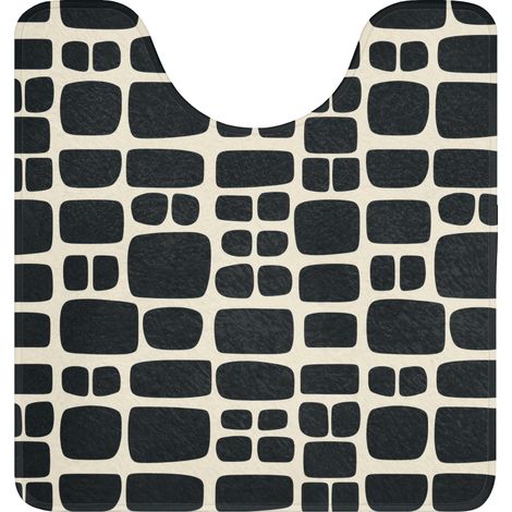 TAPPETINO PER WC Moderno - Organico - Nero 55x60 cm