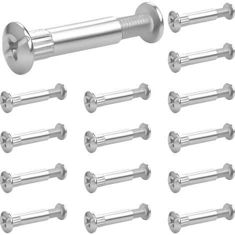 Vis de Connexion M6 32-42 mm pour Connecteur de Meubles et Armoires - Vis à Douille et Raccordement pour Planches en Bois (1/5)