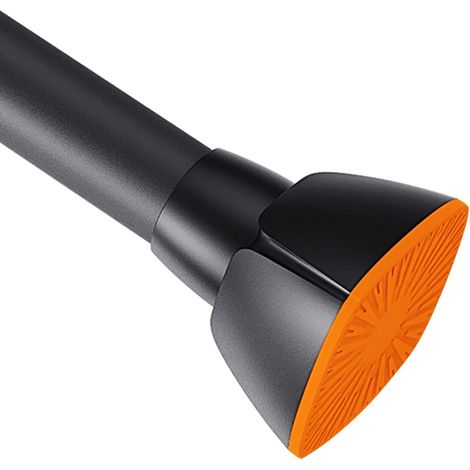 Tringle télescopique sans perçage, réglable, pour vêtements, rideau de douche, rideau à pince, extensible, à ressort, 114-184 cm, Orange (1/5)