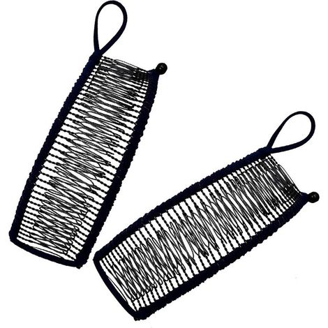 Elkuaie Banana Clip - Pinces à cheveux Premium - 2 pièces - Pour femme et cadeau - Noir (1/5)