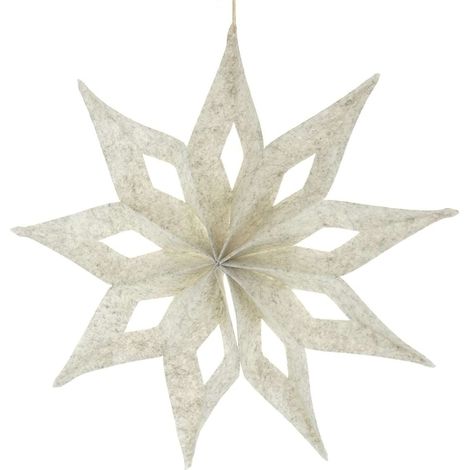 Boltze Weihnachtssternanhänger Kassio Beige Ø 40 cm hellgrau - Filzstoff (1/2)