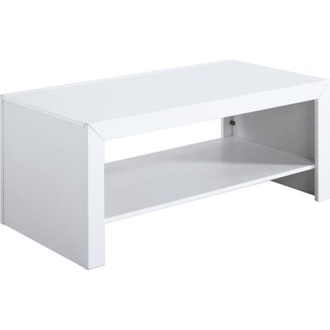 Mesa de centro lacada blanca rectangular 45 cm(alto)110 cm(ancho)55 cm(largo) (1/2)