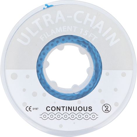 Chaîne élastique orthodontique en caoutchouc, bobine dentaire pour appareil dentaire, élastiques de traction orthodontiques bleus, lot de fournitures dentaires. (1/5)