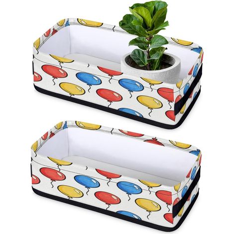 Corbeille en papier pliable à motif ballons salle de bain, (1/5)
