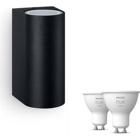 Philips Hue Nightingale Applique murale d'extérieur Up & Down GU10 (Noir) Lumière blanche chaude - White (1/5)