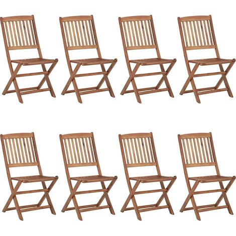 Maison Exclusive - Klappbare Gartenstühle 8 Stk. mit Kissen Massi