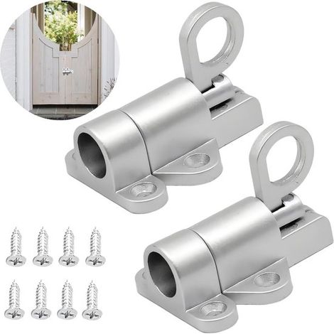 Cerradura automática de resorte para puertas y ventanas, juego de 2 piezas, ideal para puertas de armarios, puertas de balcón y puertas de patio (1/5)