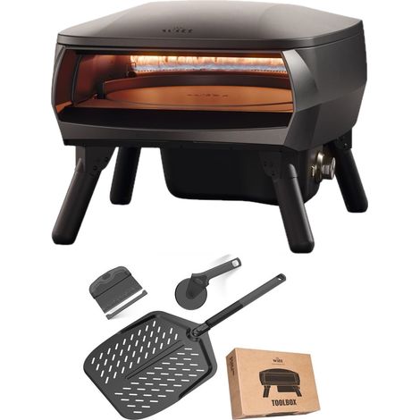 Witt PICCOLO Rotante 13"" Bundle Gas Pizzaofen rotierend 1 Brenner 5,2 kW Matt Schwarz 100000367 (1/5)