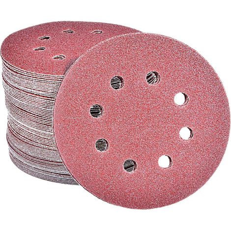 Schleifscheiben 125mm Klett 8 Loch Rund 100 60 Körnung 100x60 Grit (1/5)