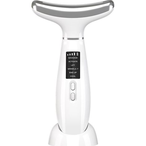 Appareil Anti Rides Visage Massage: Masseur Double Menton Lifting à 5°C Froid et 45°C Chaleur - Appareil de Beauté Electrique à 6 Modes LED 4 Couleurs - Visage Cou EMS Anti-Âge Raffermissement Massage (1/2)