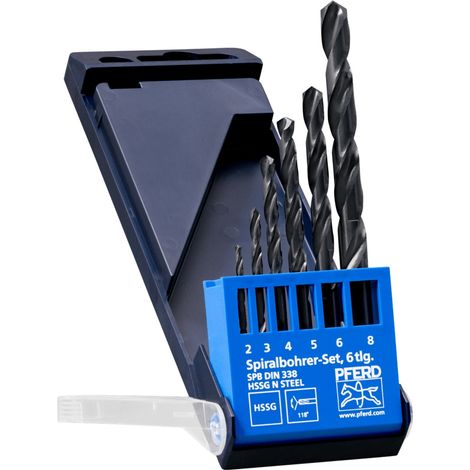 PFERD TOOLS Spiralbohrer-Set 6-tlg. STEEL HSSG N DIN 338 universal (1/5)