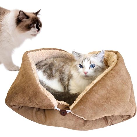 Lit pour animaux de compagnie - Nid chaud pliable double face - Coussin (1/5)