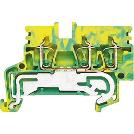 Bloc de jonction sectionnable Weidmuller Z, 0.5 4mm², Cage à ressort, Vert, Jaune ( Prix pour Paquet de 10 )
