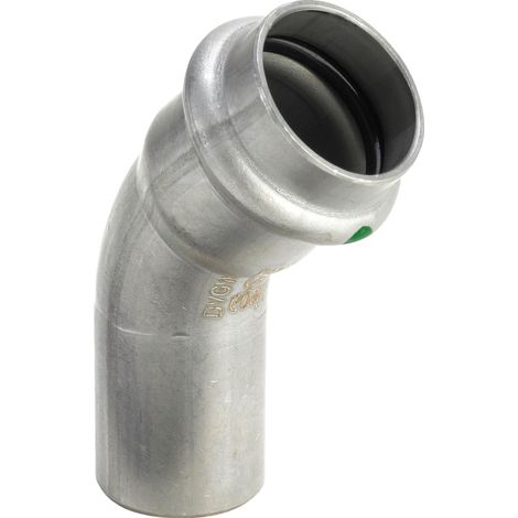 Viega Sanpress Inox-Gomito a 45 gradi, d 42mm acciaio inossidabile Modello 2326.1, 435431