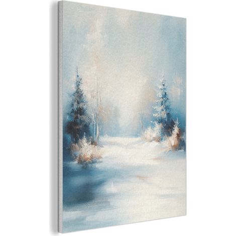 Acoustic Felt Wall Art Forest - Winter - Nature - Abstract - Snow 60x80 cm (1/5)