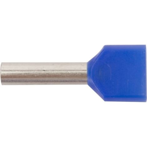 Isolierte Aderendhülse HI 2X2.5/13 blau E08KH-02020101801 /100 Stück/