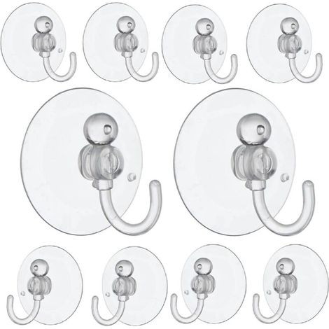 (10 pezzi) Ventose in plastica trasparente, 25 mm (1 pollice) - Confezione da 10 (1/4)