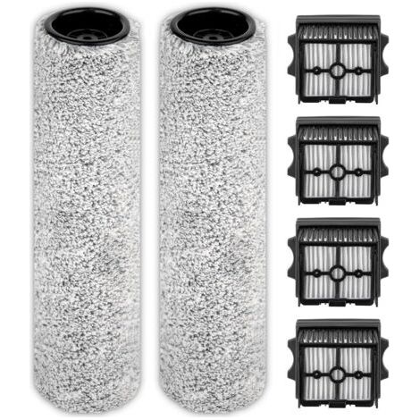 Lot de 6 rouleaux de brosse Floor One S9 Artist et filtre HEPA compatibles avec les aspirateurs eau et poussière Tineco Floor One S9 Artist (sans poignée), 2 rouleaux de brosse, 4 filtres HEPA (1/5)