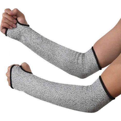 Manches tricotées résistantes aux coupures, niveau de protection 5, gants résistants aux coupures pour le jardinage, protection du travail, outils, évite les rayures (1 paire) (1/5)