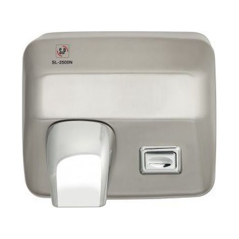 Sèche-mains 2500W - SL2500 NA Automatic UNELVENT - 370401 Sèche-mains silencieux, coque en métal couleur chrome. activation automatique par cellule infrarouge. Arrêt au retrait des mains