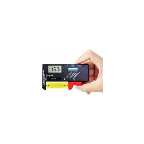 Testeur de piles universel numérique pour AA, AAA, C, D, 9V, 1,5V –