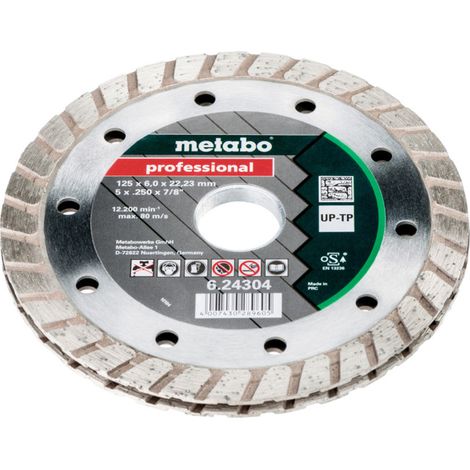 Meule de fraisage diamantée, 125x6x22,23 mm, « professional », « UP-TP », Tuckpointing universel metabo (1/2)