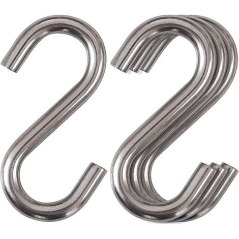 4er-Pack robuste S-Haken aus Edelstahl 304, 7,6 cm große S-Haken für Hängemattenschaukeln, Allzweckhaken in Industriequalität (1/4)