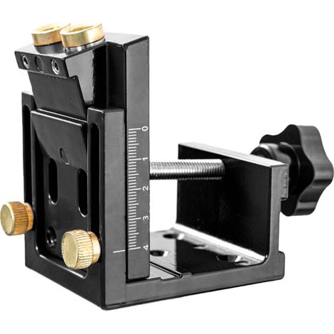 Kit de 46 gabarits de perçage à trous de poche réglables – Angle 15°, profondeur 12-45 mm, avec vis, chevilles et clés, pour assemblage de meubles et portes (1/5)