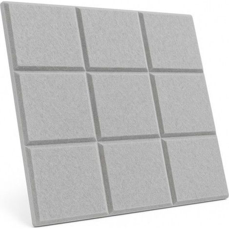 Panneaux Muraux Feutre - Carres 3D - Appui-Tete Autocollant - Isolation Acoustique - 20 Pièces