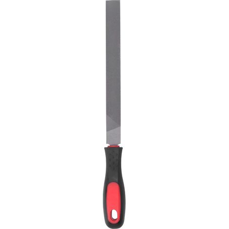 Lime de 8 pouces à coupe plate en acier avec poignée caoutchouc, outil robuste pour bijouterie et usinage (1/5)
