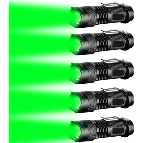 Lampe Torche Rouge, Lampe de Poche Rouge LED, 3 Modes, Étanche, Portable, Zoomable Lampe Lumiere Rouge pour Camping, Pêche, Astronomie (Lot de 5) (1/5)