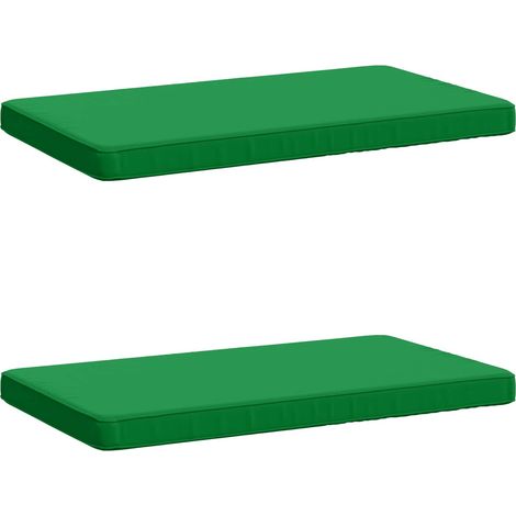 Coussins de banc 2 pièces VUGHT 2 pc 100 % polyester Vert vidaXL