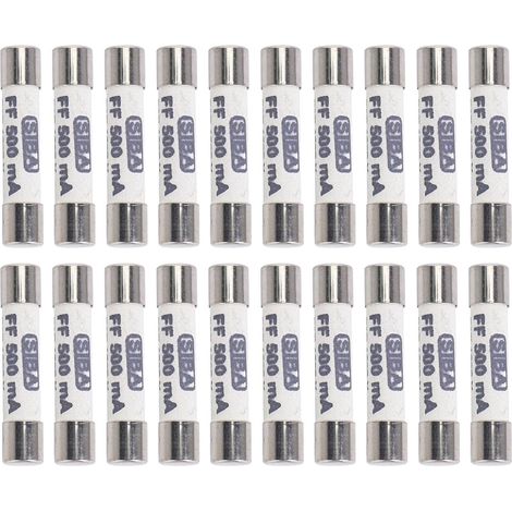 10X 1000V 500MA 6.3 x 32mm Blanc Fusible en Ceramique pour la Protection Multimetre Contre Les Surcharges (1/5)