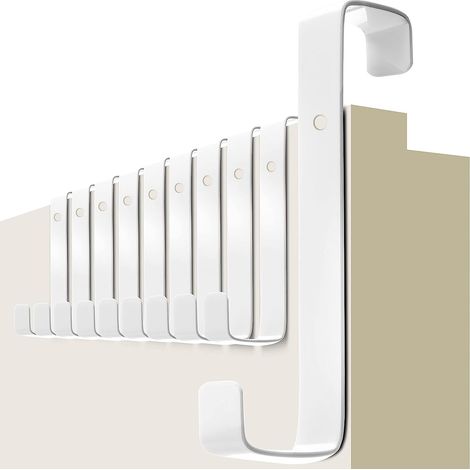 Türhaken (10er-Set), weiß. Vielseitiger Türhaken. Stabile Wandgarderobe.