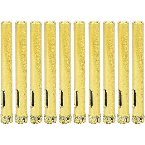 10 Stück Diamant-Lochsägenbohrer 8 mm für Goldgranit, Keramikfliesen, Beton und Marmor