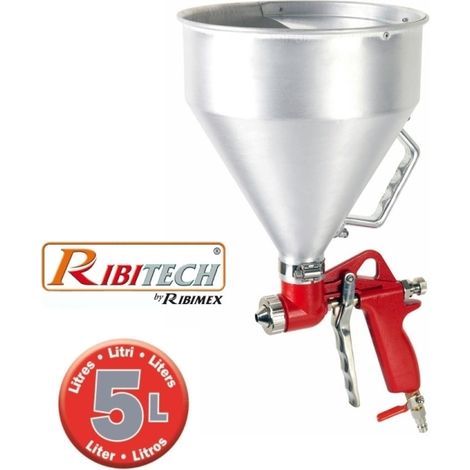 Pistola aerografo/Spruzzatore ad aria compressa per intonaco/malte 5000ml Ribitech - PRACPCA