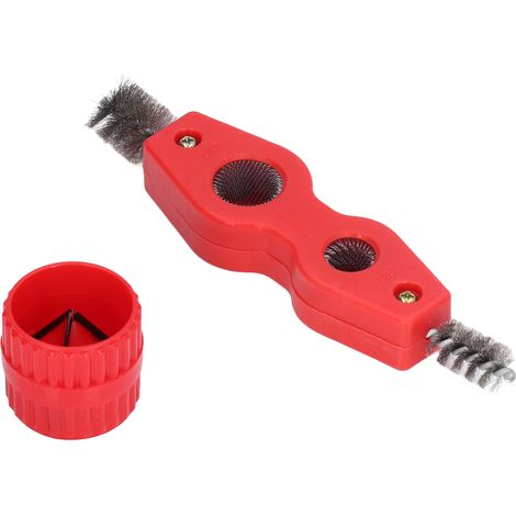 Ensemble de nettoyeur et alésoir pour tubes en cuivre, brosse de polissage et d'ébavurage pour l'intérieur et l'extérieur (1/5)