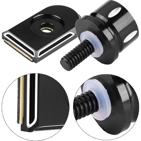Cache-boulon de fixation de boulon de selle arrière de moto en aluminium noir (1/5)